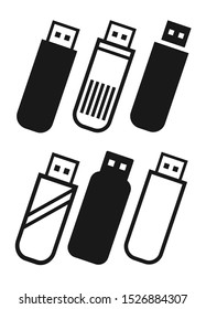 Pen Drive Icon Sign Vector Illustration – Vector