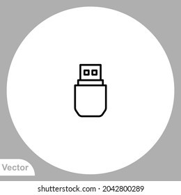 Pen drive icon sign vector,Symbol, logo illustration for web and mobile