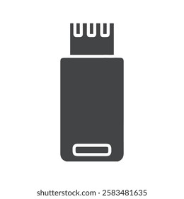 pen drive icon simple filled symbol vector