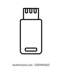 pen drive icon simple filled symbol vector