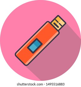 pen drive icon. vector graphics