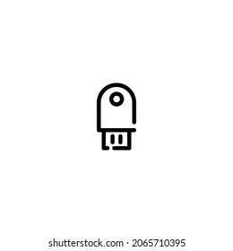 Pen Drive incomplete line art icon template