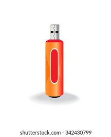 Pen drive Isolated On White