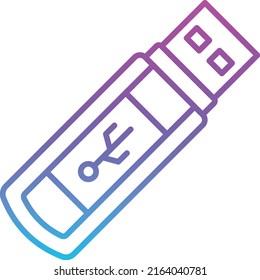 Pen Drive vector icon. Can be used for printing, mobile and web applications.