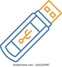 Pen Drive vector icon. Can be used for printing, mobile and web applications.