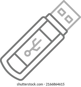 Pen Drive vector icon. Can be used for printing, mobile and web applications.