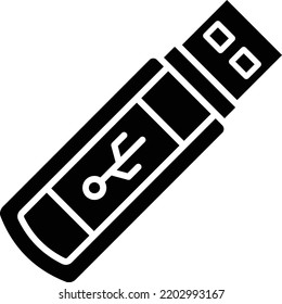 Pen Drive vector icon. Can be used for printing, mobile and web applications.