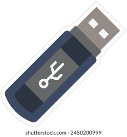 Pen Drive vector icon. Can be used for printing, mobile and web applications.