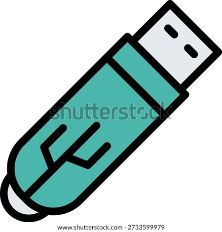 Pen drive Vector Icon Design Illustration