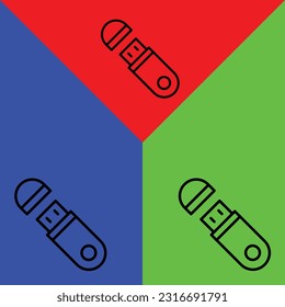 Icono del vector de la unidad de la pluma, estilo lineal, aislado en fondo blanco.