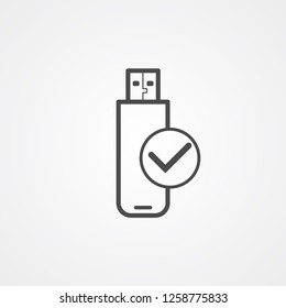 Pen drive vector icon sign symbol