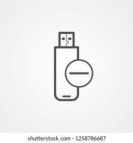 Pen drive vector icon sign symbol