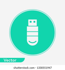 Pen drive vector icon sign symbol