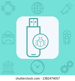 Pen drive vector icon sign symbol