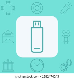 Pen drive vector icon sign symbol