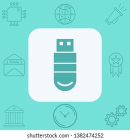 Pen drive vector icon sign symbol