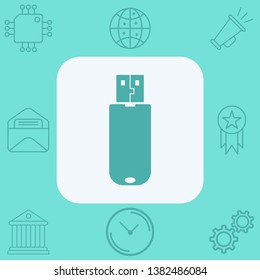 Pen drive vector icon sign symbol