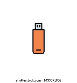 Pen drive vector icon sign symbol