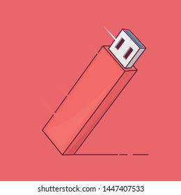Pen Drive vector illustration. Office, design, work, storage design concept