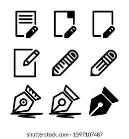 pen edit icon isolated sign symbol vector illustration - high quality black style vector icons
