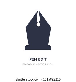 pen edit icon on white background. Simple element illustration from Edit tools concept. pen edit icon symbol design.