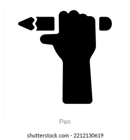 Pen and education icon concept