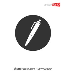 Pen Education Icon Design Vector