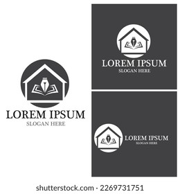 Pen Education Logo Template vector icon illustration design