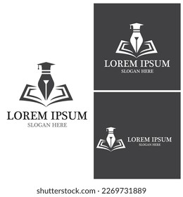 Pen Education Logo Template vector icon illustration design
