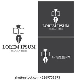 Pen Education Logo Template vector icon illustration design