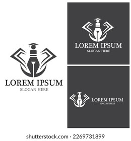 Pen Education Logo Template vector icon illustration design