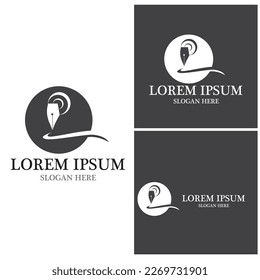Pen Education Logo Template vector icon illustration design