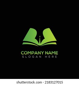 Pen and education logo vector illustration design