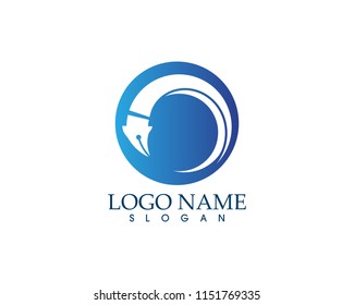 Pen education logo vector template