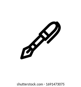 Pen Education Outline Icon Vector Illustration
