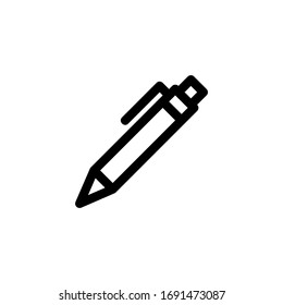 Pen Education Outline Icon Vector Illustration
