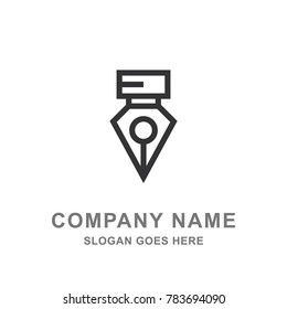 Pen Education Write Book Office Logo Vector Icon