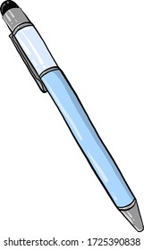 Stift mit Radiergummi, Illustration, Vektor auf weißem Hintergrund