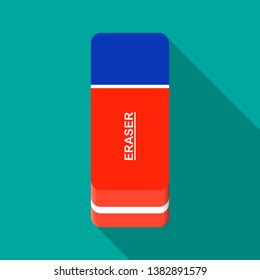 Pen eraser vector flat design.
