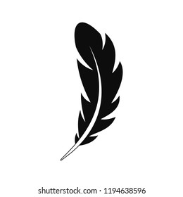 Pen feather icon. Simple illustration of pen feather vector icon for web design isolated on white background