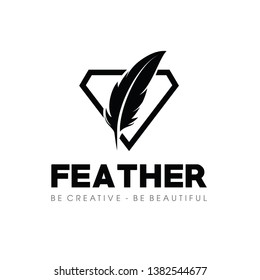 Pen and Feather Logo Vector