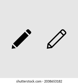 pen fill and outline icon set isolated vector illustration