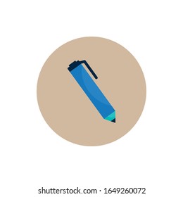 Pen flat block style icon design, Tool write office object instrument equipment draw art and learn theme Vector illustration