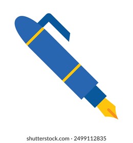 Pen Flat Icon Design For Personal nad Commercial Use