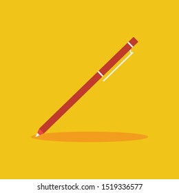 Pen Flat Icon Vector Illustration
