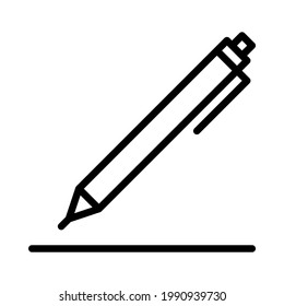Pen flat line icon. Vector outline illustration of drawing tools. Outline sign for web interface.