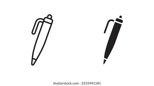 Pen flat simple vector symbols illustration.
