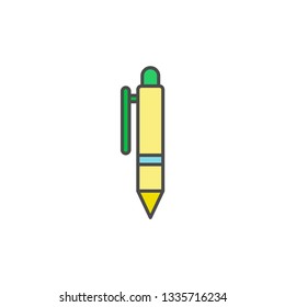 Pen flat vector icon sign symbol