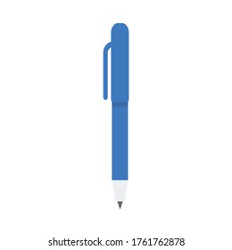 Pen flat, vector illustration isolated on white background