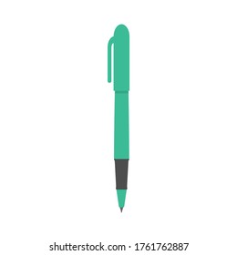 Pen flat, vector illustration isolated on white background